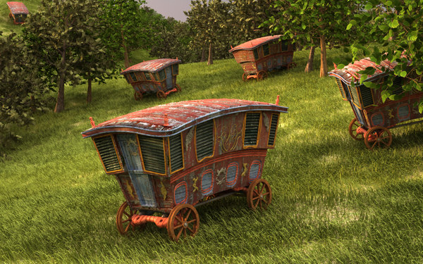 3d caravan van car model - Caravan textured by Litarvan