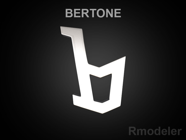 3d model bertone car - Bertone 3d Logo by Serega Rozhnov