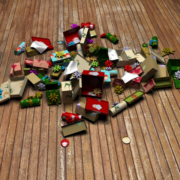 3d model fun christmas morning - Christmas morning mess by Lochness 3D