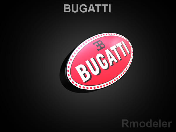 3d logo bugatti model - Bugatti 3d Logo by Serega Rozhnov