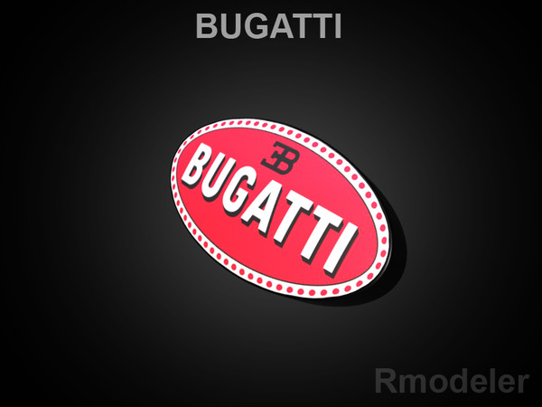 3d logo bugatti model - Bugatti 3d Logo by Serega Rozhnov