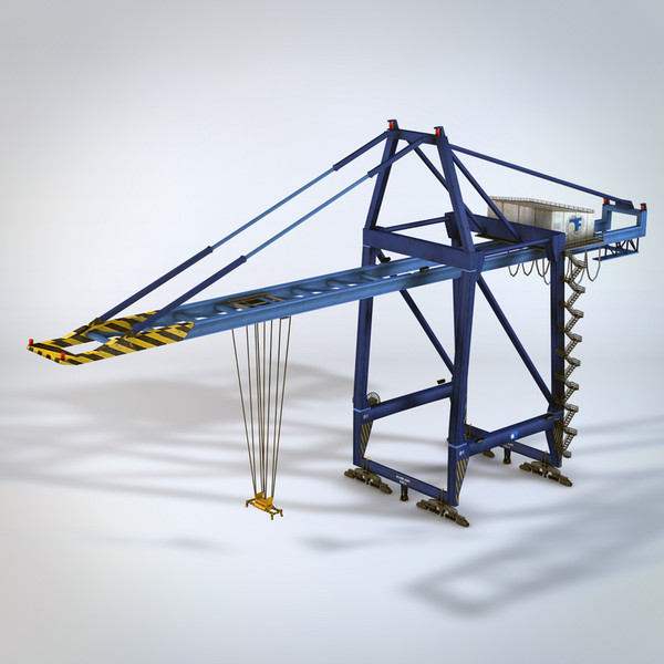 3d felixstowe dock crane model - Felixstowe Dock Crane by NesAn Studio