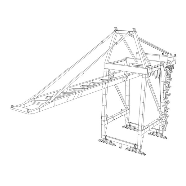 3d felixstowe dock crane model - Felixstowe Dock Crane by NesAn Studio