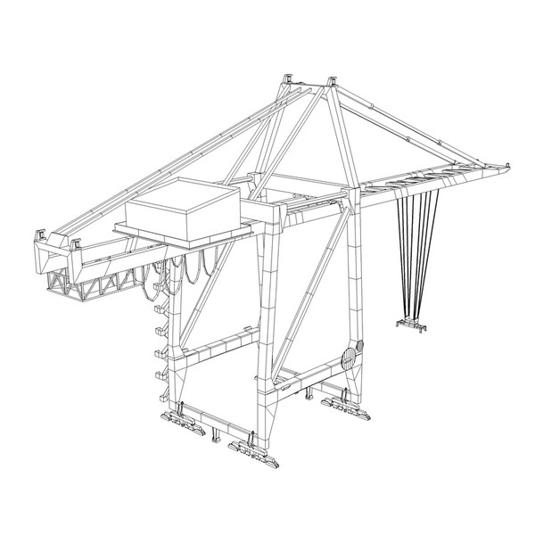 3d felixstowe dock crane model - Felixstowe Dock Crane by NesAn Studio