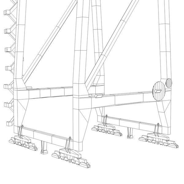3d felixstowe dock crane model - Felixstowe Dock Crane by NesAn Studio