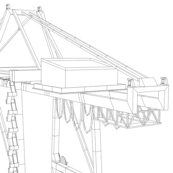 3d felixstowe dock crane model - Felixstowe Dock Crane by NesAn Studio