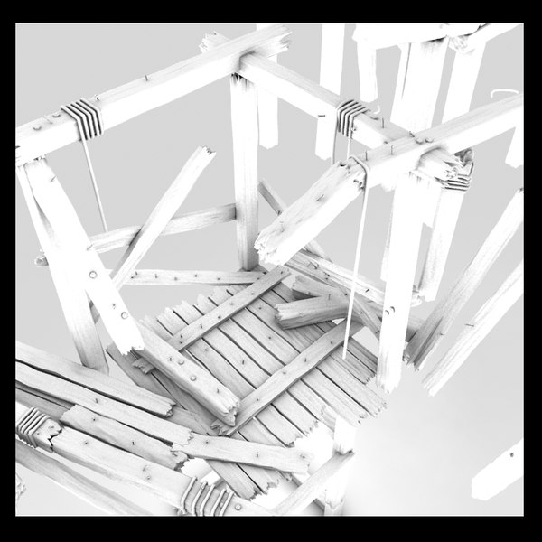 wooden wood beam 3d model - wooden beams constructions textured collection by Litarvan
