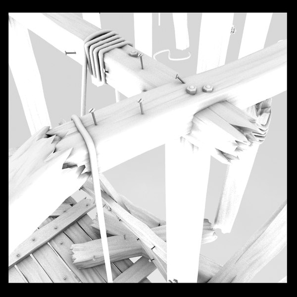wooden wood beam 3d model - wooden beams constructions textured collection by Litarvan