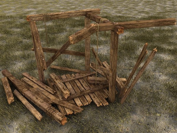 wooden wood beam 3d model - wooden beams constructions textured collection by Litarvan