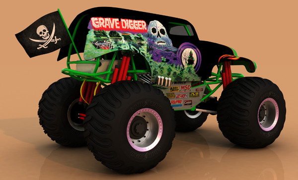 grave digger monster truck 3d model - Grave Digger Monster Truck by exceptioon