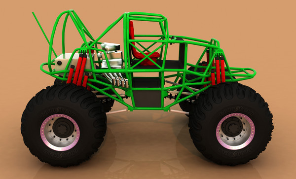 grave digger monster truck 3d model - Grave Digger Monster Truck by exceptioon