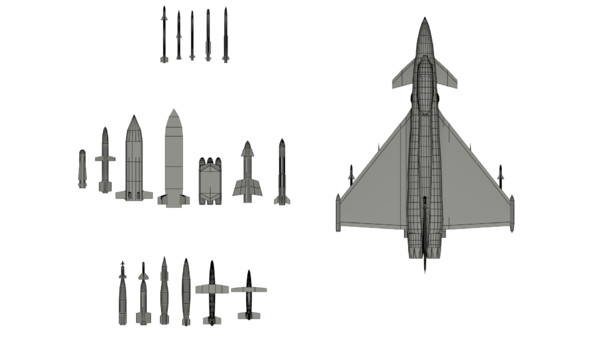 free ef2000 eurofighter typhoon 3d model - Eurofighter Typhoon by KoffeinFlummi