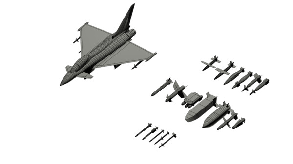 free ef2000 eurofighter typhoon 3d model - Eurofighter Typhoon by KoffeinFlummi
