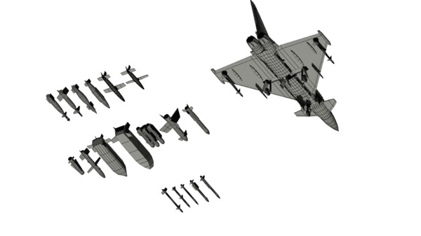 free ef2000 eurofighter typhoon 3d model - Eurofighter Typhoon by KoffeinFlummi