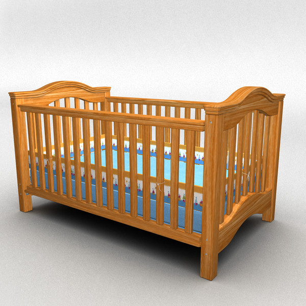3d max baby crib - Crib by Lochness 3D