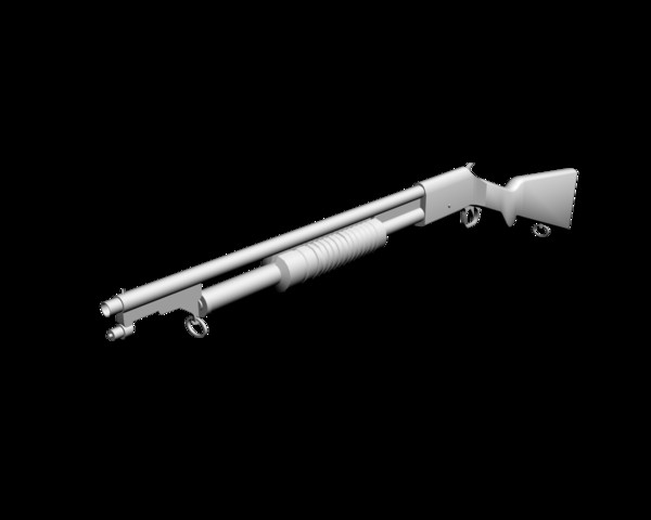 winchester m1897 trench gun 3d model - Winchester M1897 TRENCH GUN by mateogala