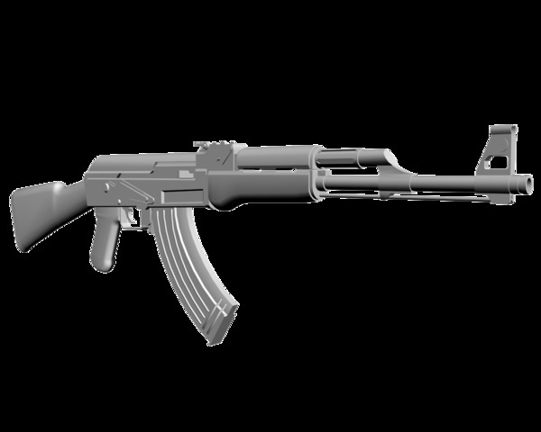 3ds max ak 7 - AK-47 by mateogala