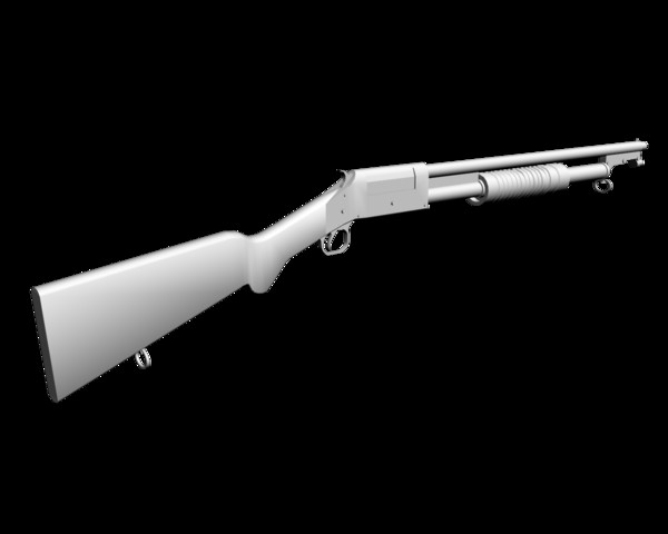 winchester m1897 trench gun 3d model - Winchester M1897 TRENCH GUN by mateogala