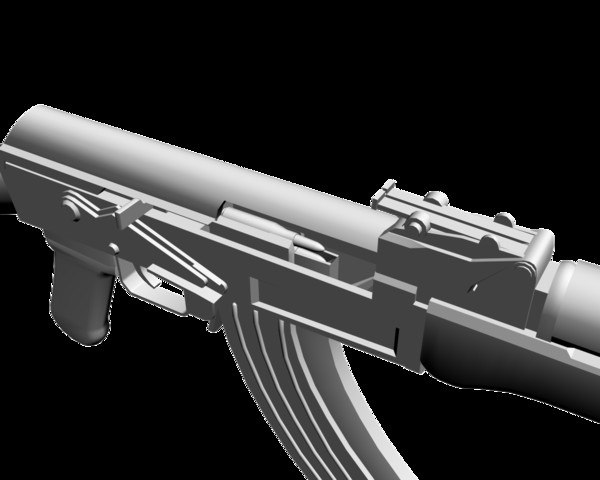 3ds max ak 7 - AK-47 by mateogala
