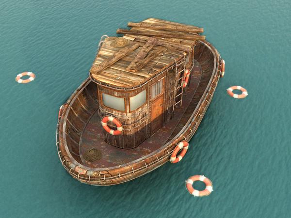 3d ship - ship textured by Litarvan