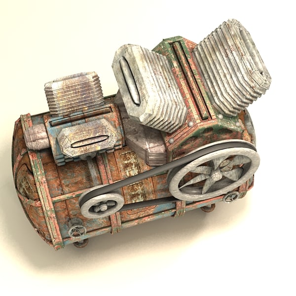 3d model of compressor - Compressor textured by Litarvan