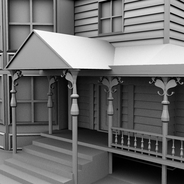 maya victorian house - Victorian House by KeremGogus