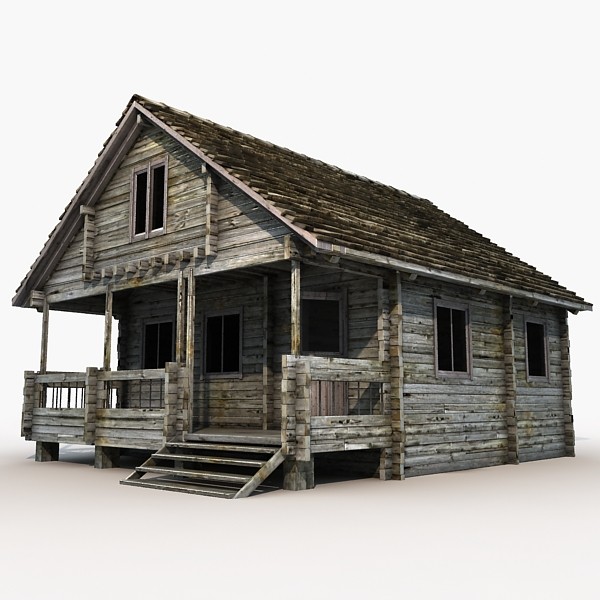 wooden house max - Wood House by HD_Ready