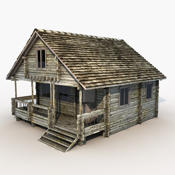 wooden house max - Wood House by HD_Ready