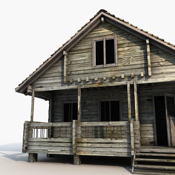 wooden house max - Wood House by HD_Ready