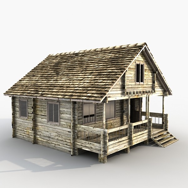 wooden house max - Wood House by HD_Ready