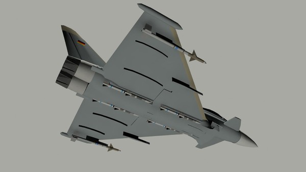 free ef2000 eurofighter typhoon 3d model - Eurofighter Typhoon by KoffeinFlummi