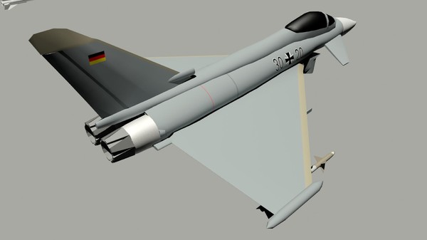 free ef2000 eurofighter typhoon 3d model - Eurofighter Typhoon by KoffeinFlummi