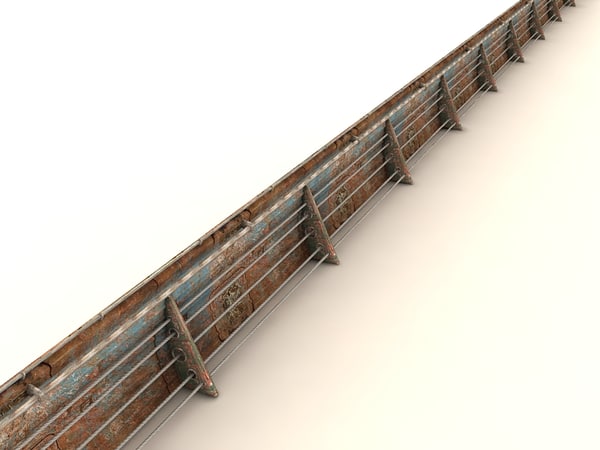 ocean ships metal handrail 3d model - ship metal handrail textured by Litarvan