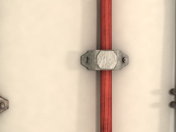 cables wall 3d model - cables on wall collection textured by Litarvan