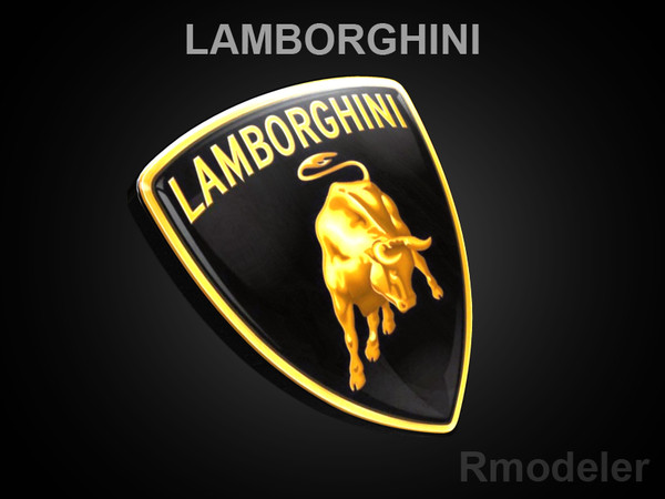 fbx lamborghini car - Lamborghini 3d Logo by Serega Rozhnov