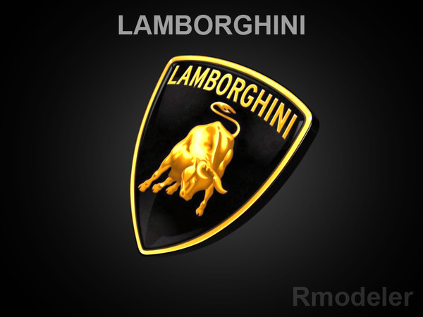 fbx lamborghini car - Lamborghini 3d Logo by Serega Rozhnov