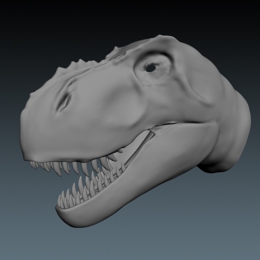 3ds max tyrannosaurus head - Tyrannosaurus Head by shompsik