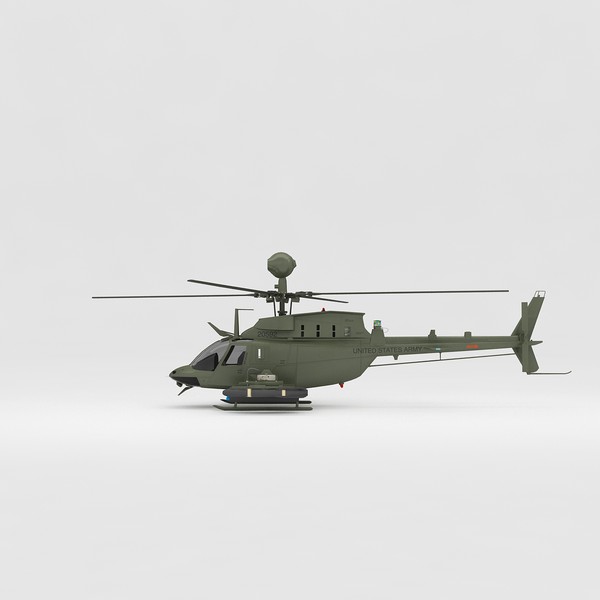 3d model oh-58d kiowa warrior helicopter - OH-58D Kiowa Warrior Helicopter by fuuuuuu