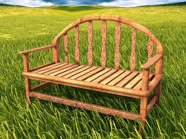3d wooden bench wood - wooden bench textured by Litarvan