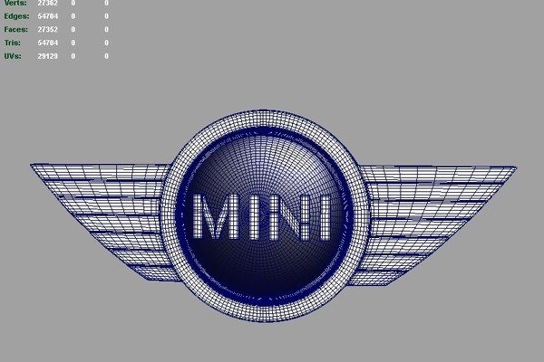 mini car 3d obj - Mini 3d Logo by Serega Rozhnov