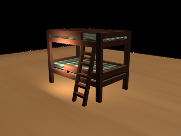 bunk bed bunkbed 3d model - Bunkbed by elijah3d