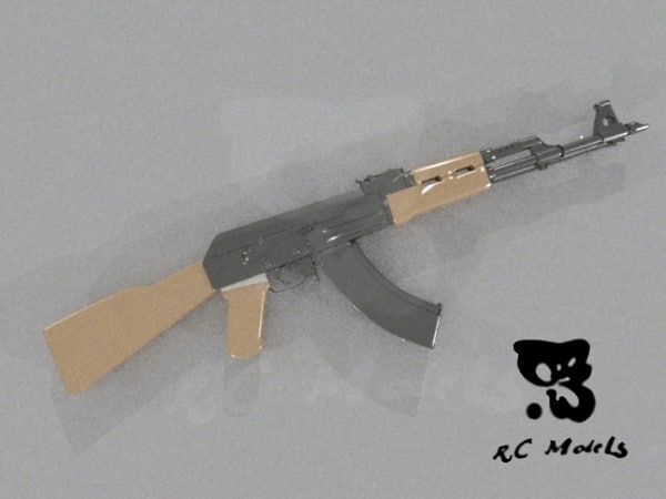 3d model ak47 rifle - ak47... by tywysogc