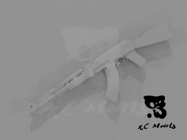 3d model ak47 rifle - ak47... by tywysogc