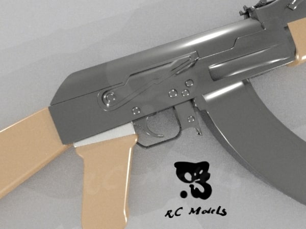 3d model ak47 rifle - ak47... by tywysogc