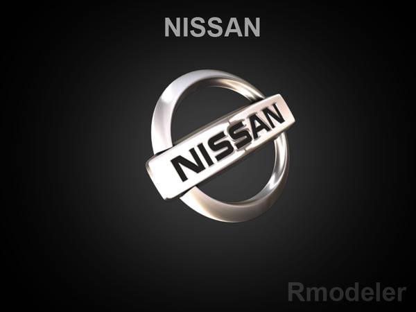 nissan logo 3d obj - Nissan 3d Logo by Serega Rozhnov