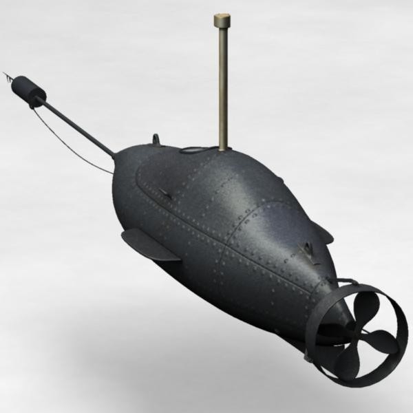 3d model 19th century submarine prototype - 19th Century Submarine Prototype by Sirren