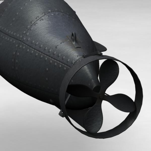 3d model 19th century submarine prototype - 19th Century Submarine Prototype by Sirren