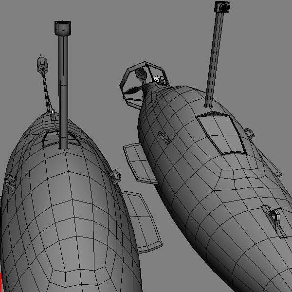 3d model 19th century submarine prototype - 19th Century Submarine Prototype by Sirren