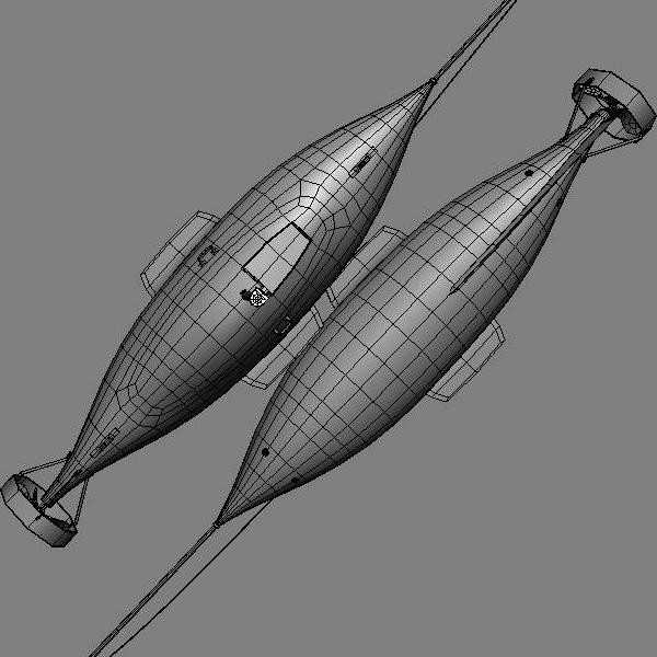 3d model 19th century submarine prototype - 19th Century Submarine Prototype by Sirren