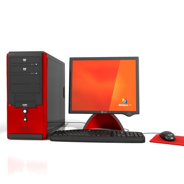 asus lcd monitor 3d max - Computer 3d model Red by PROmax_
